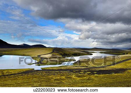 "Veidivotn Lake, Highlands of Iceland" View Large Photo Image Stock Image - "Veidivotn Lake, Highlands of Iceland". Fotosearch