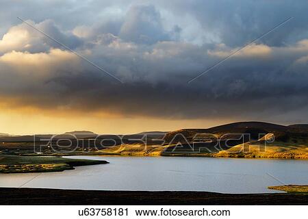 Stock Image - "Veidivotn Lake, Highlands of Iceland". Fotosearch
