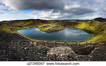 Stock Photo - "Veidivotn Lake, Highlands of Iceland". Fotosearch
