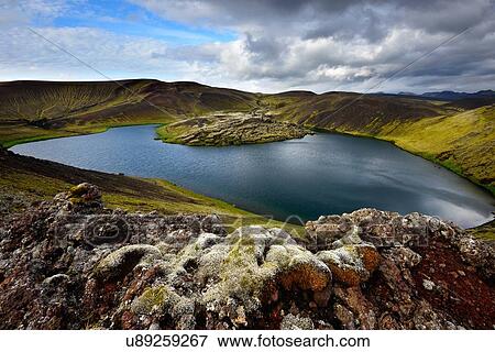 Stock Photo - "Veidivotn Lake, Highlands of Iceland". Fotosearch