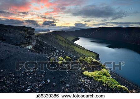 Stock Photograph - "Veidivotn Lake, Highlands of Iceland". Fotosearch