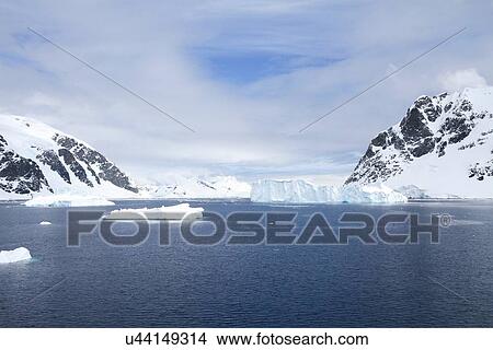 "View of icebergs and mountains, Neko Harbor, Andvord Bay, Antarctica" View Large Photo Image Picture - "View of icebergs and mountains, Neko Harbor, Andvord Bay, Antarctica". Fotosearch