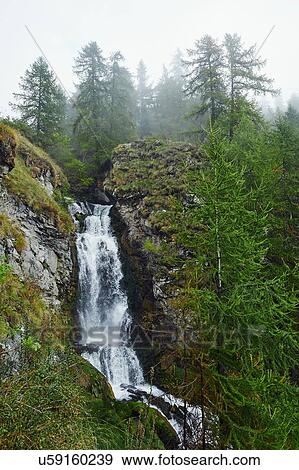 "Waterfall, Chamois, Italy" View Large Photo Image Stock Photo - "Waterfall, Chamois, Italy". Fotosearch