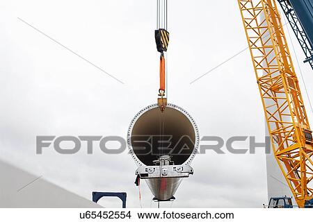 Wind turbine being erected View Large Photo Image Picture - Wind turbine being erected. Fotosearch