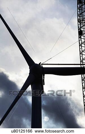 Wind turbine being erected View Large Photo Image Stock Photograph - Wind turbine being erected. Fotosearch