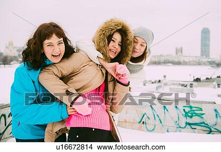 Picture - Young women having fun. Fotosearch