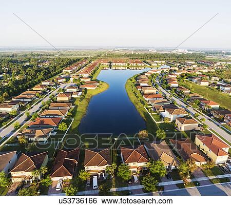 Aerial view of suburbs View Large Photo Image Stock Photograph - Aerial view of suburbs. Fotosearch