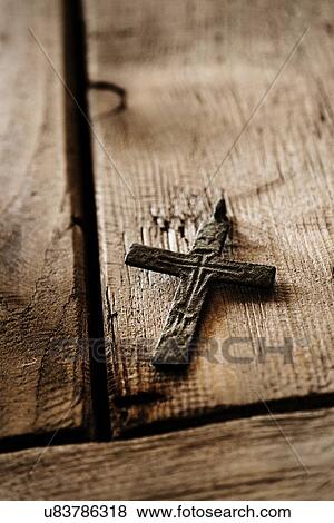 Stock Photo - Antique bronze cross. Fotosearch