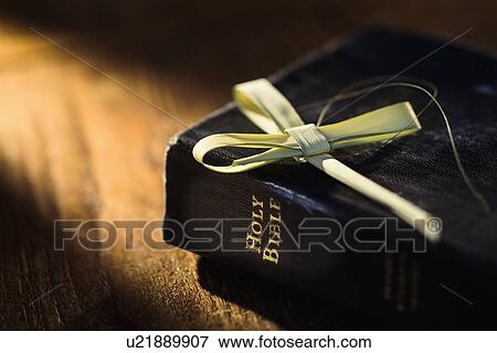 Stock Photo - Close up of Bible on table. Fotosearch