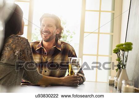 Couple on date at restaurant View Large Photo Image Stock Image - Couple on date at restaurant. Fotosearch