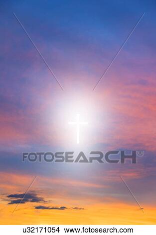 Cross in sky View Large Photo Image Picture - Cross in sky. Fotosearch