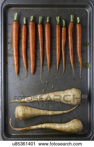 Fresh carrots and parsnips in a row on baking sheet View Large Photo Image Stock Image - Fresh carrots and parsnips in a row on baking sheet. Fotosearch