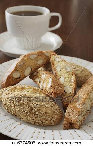 Stock Photograph - Italian cookies and coffee. Fotosearch