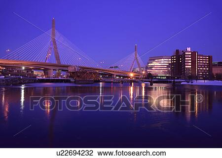 Stock Image - Leonard P Zakim Bridge. Fotosearch