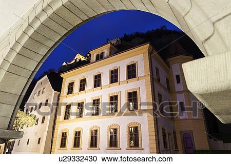Liechtenstein National Museum seen through arch View Large Photo Image Stock Image - Liechtenstein National Museum seen through arch. Fotosearch