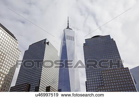 Low-angle view of financial district View Large Photo Image Stock Photo - Low-angle view of financial district. Fotosearch