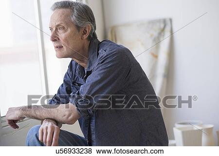 Portrait of senior man indoors View Large Photo Image Stock Photo - Portrait of senior man indoors. Fotosearch
