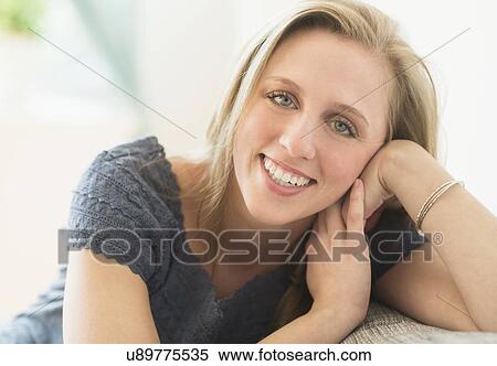 Portrait of woman smiling View Large Photo Image Stock Photography - Portrait of woman smiling. Fotosearch