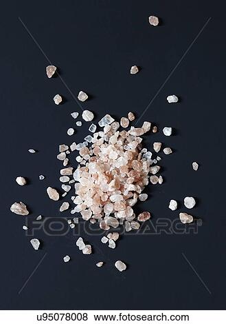 Sea salt crystals on black background View Large Photo Image Stock Photo - Sea salt crystals on black background. Fotosearch