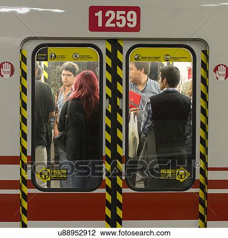 "Commuters in Santiago Metro, Santiago, Santiago Metropolitan Region, Chile" View Large Photo Image Stock Image - "Commuters in Santiago Metro, Santiago, Santiago Metropolitan Region, Chile". Fotosearch