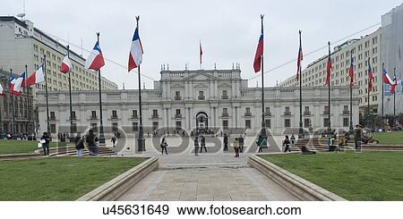 "Facade of the La Moneda Palace, Santiago, Santiago Metropolitan Region, Chile" View Large Photo Image Stock Photo - "Facade of the La Moneda Palace, Santiago, Santiago Metropolitan Region, Chile". Fotosearch