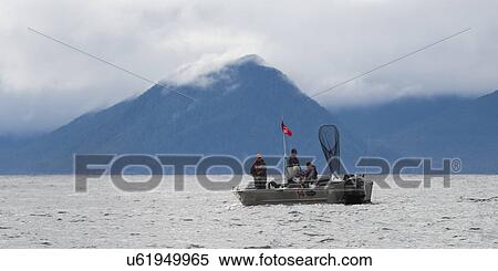 Stock Photography - "Fishing boat in the Pacific Ocean, Skeena-Queen Charlotte Regional District, Haida Gwaii, Graham Island, British Columbia, Canada". Fotosearch