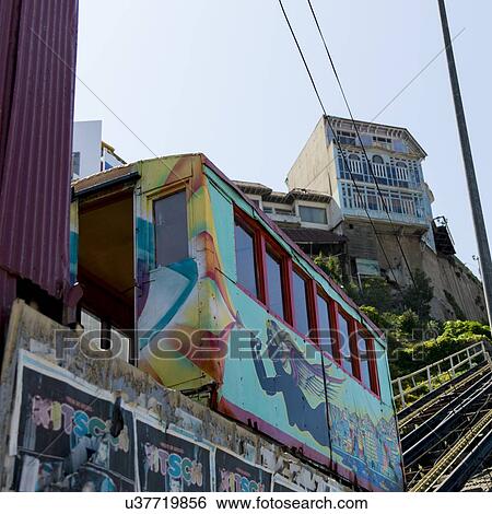 "Funicular railway station, Valparaiso, Chile" View Large Photo Image Stock Photograph - "Funicular railway station, Valparaiso, Chile". Fotosearch