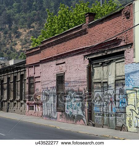 Stock Photo - "Graffiti on wall, Calle Antonia Lopez de Bello, Santiago, Santiago Metropolitan Region, Chile". Fotosearch