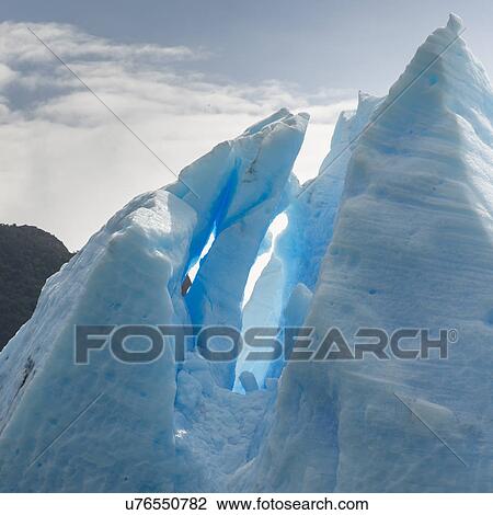 Stock Image - "Grey Glacier, Grey Lake, Torres del Paine National Park, Patagonia, Chile". Fotosearch