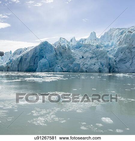 Stock Image - "Grey Glacier, Grey Lake, Torres del Paine National Park, Patagonia, Chile". Fotosearch