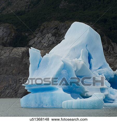 Stock Photo - "Grey Glacier, Grey Lake, Torres del Paine National Park, Patagonia, Chile". Fotosearch