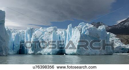 Stock Photograph - "Grey Glacier, Grey Lake, Torres del Paine National Park, Patagonia, Chile". Fotosearch