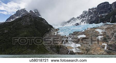 Stock Image - "Grey Lake, Torres del Paine National Park, Patagonia, Chile". Fotosearch