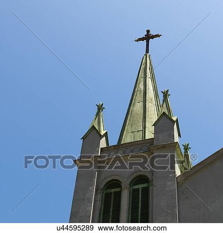 "Low angle view of a church steeple, Valparaiso, Chile" View Large Photo Image Stock Photo - "Low angle view of a church steeple, Valparaiso, Chile". Fotosearch