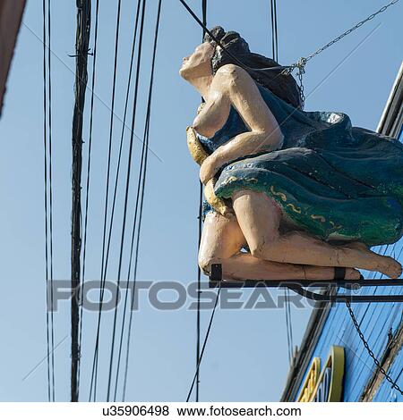 Stock Photo - "Low angle view of a statue, Santiago, Santiago Metropolitan Region, Chile". Fotosearch