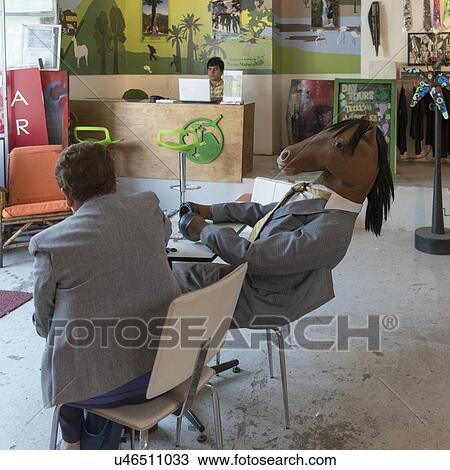 "Man sitting with a person wearing a horse costume, Santiago, Santiago Metropolitan Region, Chile" View Large Photo Image Stock Image - "Man sitting with a person wearing a horse costume, Santiago, Santiago Metropolitan Region, Chile". Fotosearch