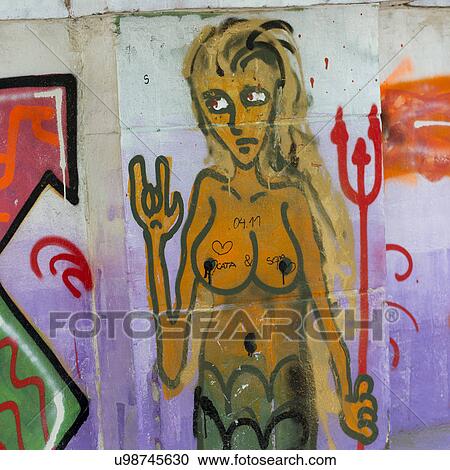 "Mural on wall, Calle Antonia Lopez de Bello, Santiago, Santiago Metropolitan Region, Chile" View Large Photo Image Stock Image - "Mural on wall, Calle Antonia Lopez de Bello, Santiago, Santiago Metropolitan Region, Chile". Fotosearch