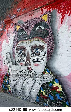 "Mural on wall, Calle Antonia Lopez de Bello, Santiago, Santiago Metropolitan Region, Chile" View Large Photo Image Stock Photo - "Mural on wall, Calle Antonia Lopez de Bello, Santiago, Santiago Metropolitan Region, Chile". Fotosearch