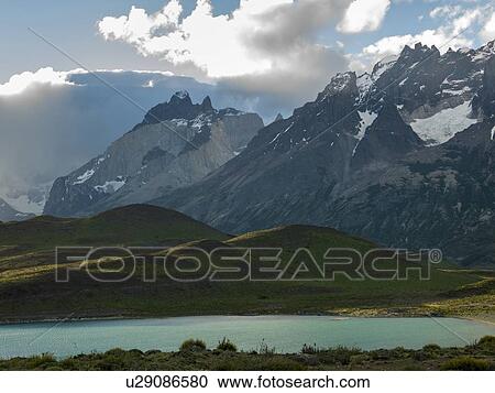 Stock Image - "Nordenskjold Lake, Torres del Paine National Park, Patagonia, Chile". Fotosearch