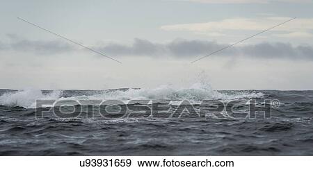 Stock Photo - "Waves in the Pacific Ocean, Skeena-Queen Charlotte Regional District, Haida Gwaii, Graham Island, British Columbia, Canada". Fotosearch