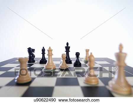 Stock Image - A chess match in progress. Fotosearch