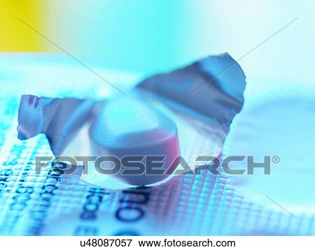 Stock Photo - Antibiotic tablets in a blister pack. Fotosearch