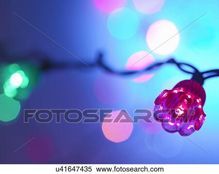 Stock Photography - Close up of illuminated fairy lights. Fotosearch
