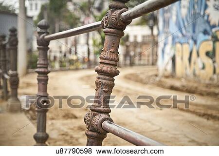 Stock Photo - "Close-up of railings in urban environment, Rio de Janeiro, Brazil". Fotosearch