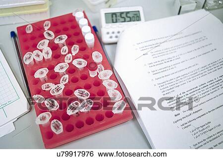 Stock Photograph - Genetic samples in laboratory. Fotosearch