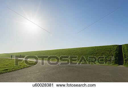 "Grassed dyke protecting the polder from the water, Riland, Zealand, Netherlands" View Large Photo Image Stock Image - "Grassed dyke protecting the polder from the water, Riland, Zealand, Netherlands". Fotosearch