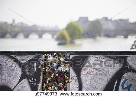 "Love Locks, Pont Neuf, Pont des Arts, Paris, France" View Large Photo Image Stock Image - "Love Locks, Pont Neuf, Pont des Arts, Paris, France". Fotosearch