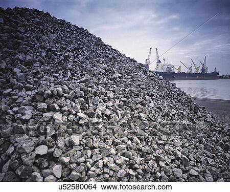 Metal ore on port quay View Large Photo Image Picture - Metal ore on port quay. Fotosearch