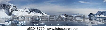 Stock Image - "Panoramic view of Wilhelmina Bay, Antarctica". Fotosearch