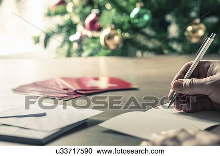 Person writing christmas cards View Large Photo Image Stock Image - Person writing christmas cards. Fotosearch